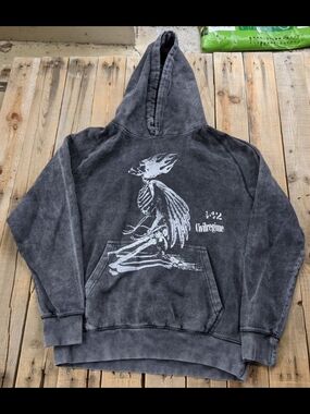 2000's civil regime acid wash hoodie  men's size Medium